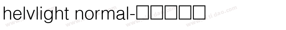 helvlight normal字体转换